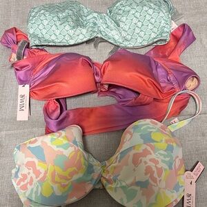 Victoria secret pack of 3 Bikini Top only size 32DD swim